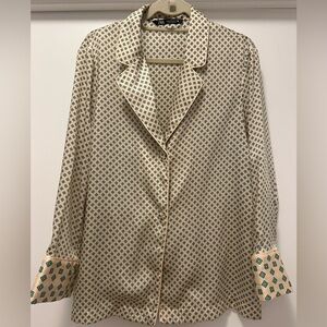 Zara Blouse Satin Blazer